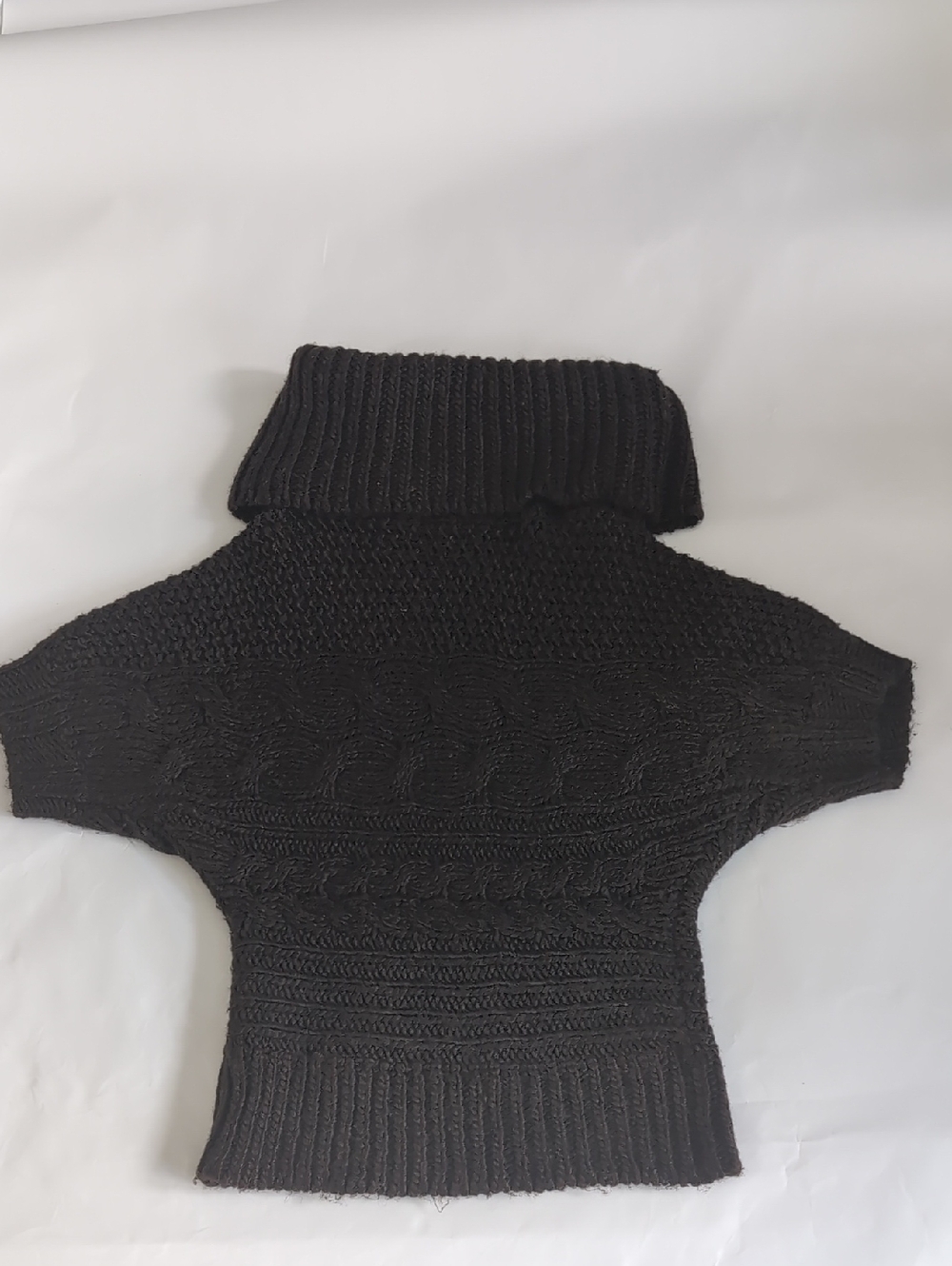 The Limited Dark Brown Cable-Knit Turtleneck Sweater - M